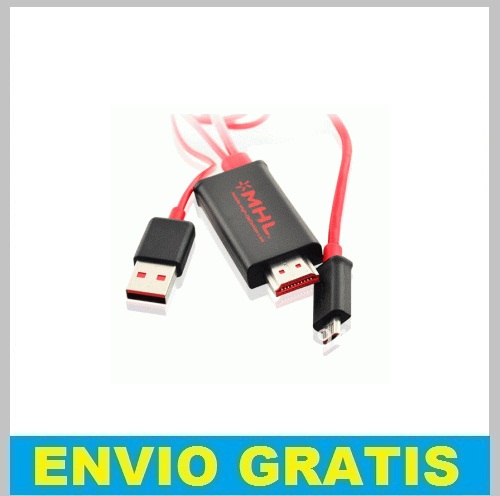 CABLE 2M MICRO-USB A HDMI HDTV PARA SAMSUNG GALAXY/ NEXUS/ SONY XPERIA/ HTC ONE / LG OPTIMUS